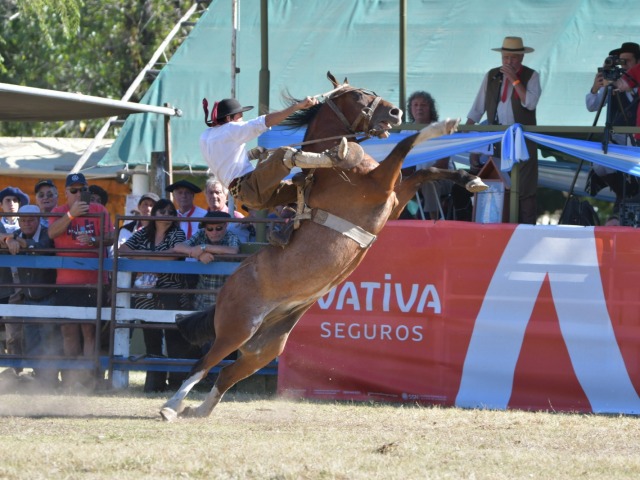 Franco Lali, de Coronel Vidal, gan� el concurso de jineteada